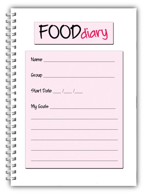 A5 Personalised Diet Diary -Keep Calm Lose Weight (Floral)