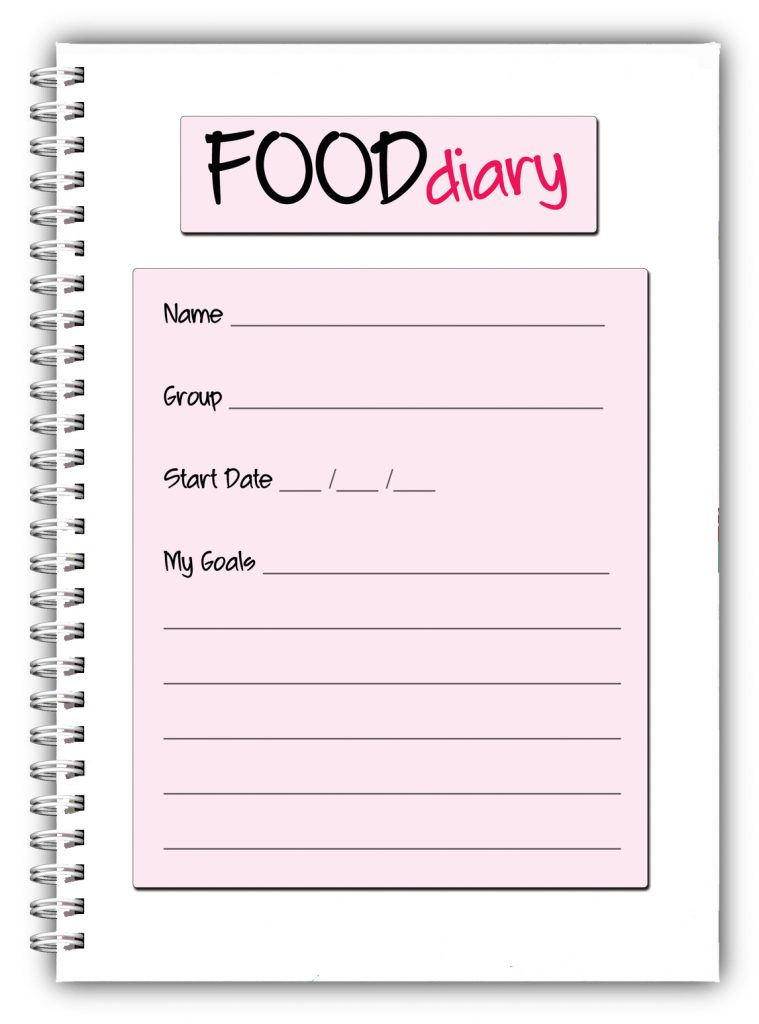 A5 Non Personalised Diet Diary -Purple Bear
