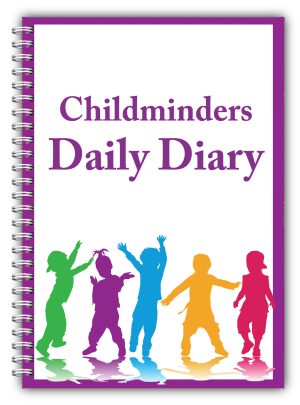 A5 Childcare Daily Diaries - Purple Border