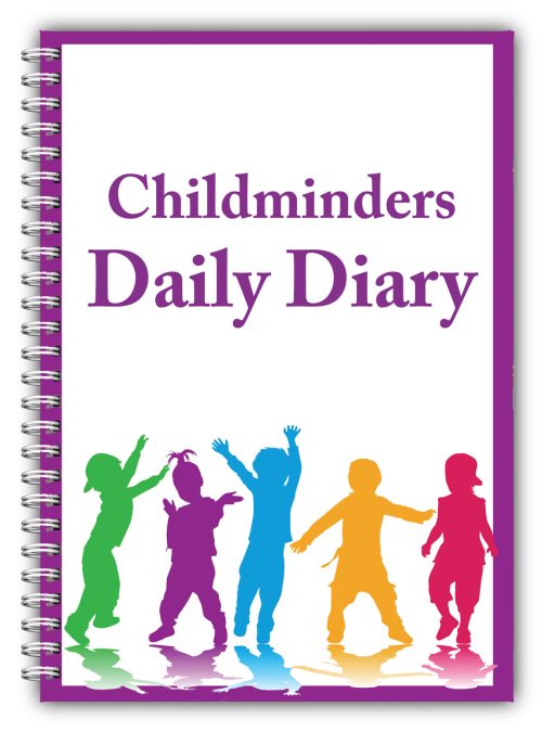 A5 Childcare Daily Diaries - Purple Border