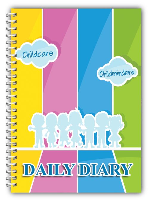 A5 Childcare Daily Diaries - Colourful
