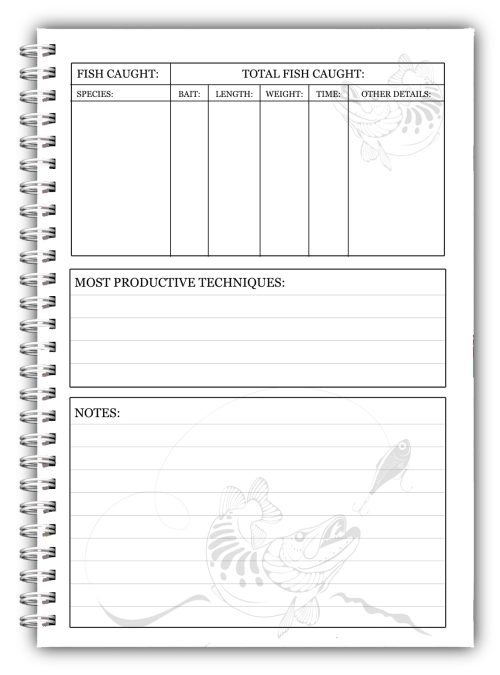 A5 Personalised Fishing Log Book 06