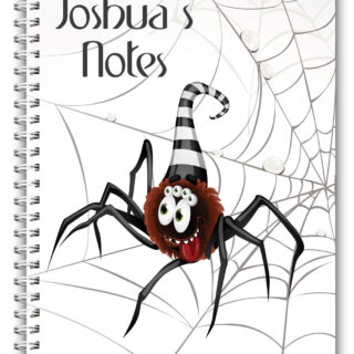 A5 Personalised Spider Halloween Notebook