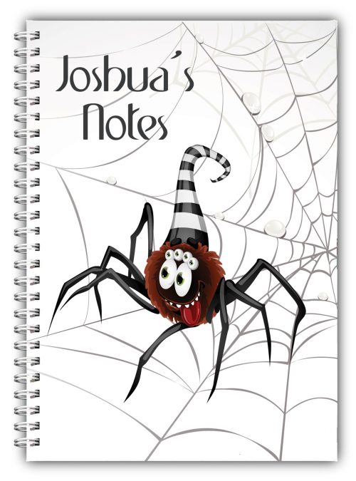 A5 Personalised Spider Halloween Notebook