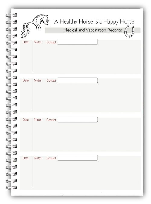 A5 Personalised Equine Horse Pony Kids Competition Log Book