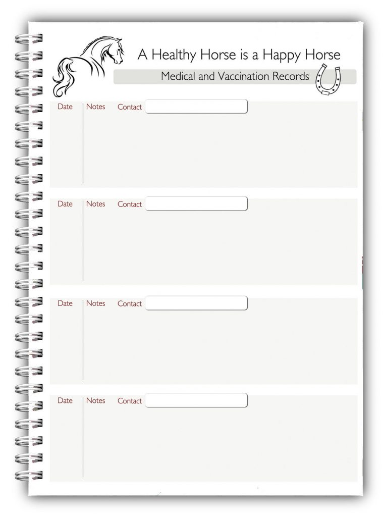 A5 Personalised Equine Horse Show Jumping Competition Log Book