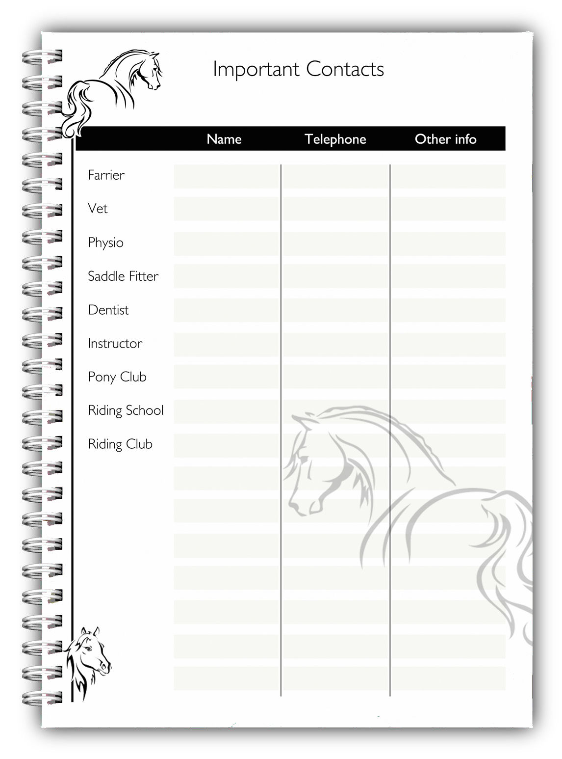 NEW A5 PERSONALISED BY PHOTO NAME OF HORSE & RIDER DRESSAGE COMPETITION LOGBOOK 