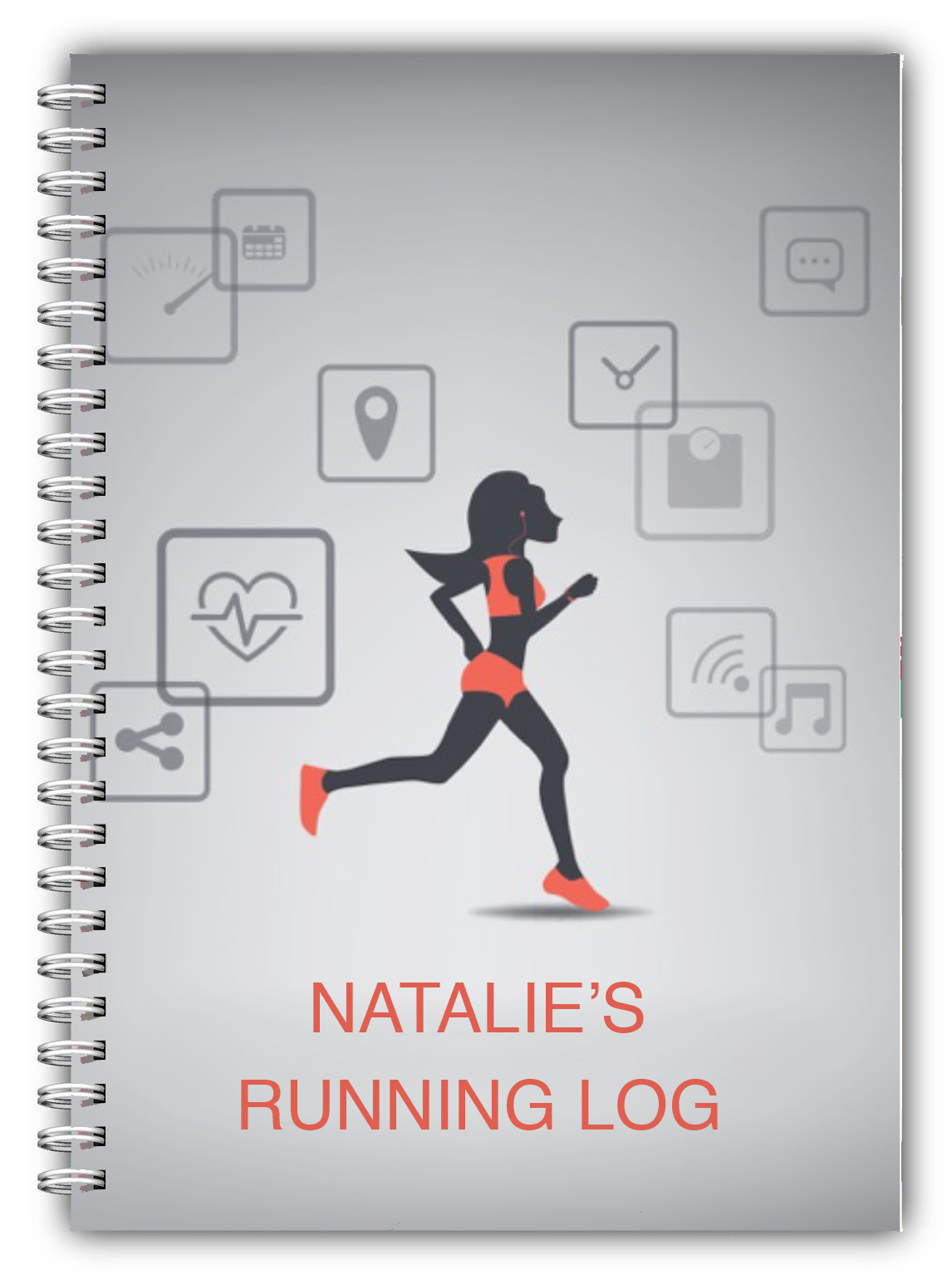 A5 PERSONALISED RUNNING LOG BOOK/DIARY/ 50 pages/ RUNNING RECORD 03 