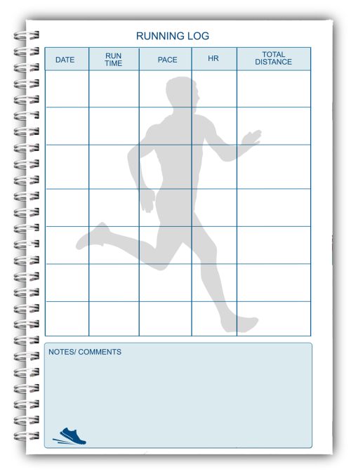 NEW A5 PERSONALISED RUNNING LOG BOOK DIARY 50 PAGES RUNNING MAN 02 - Image 2