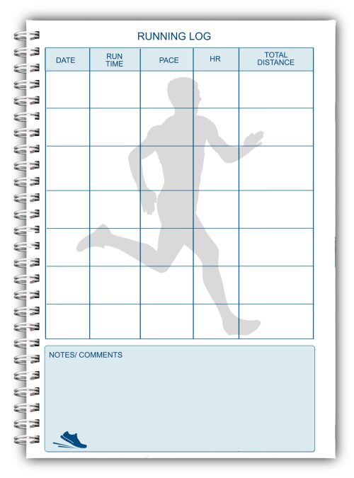 NEW A5 PERSONALISED RUNNING LOG BOOK DIARY 50 PAGES RUNNING LADY 01