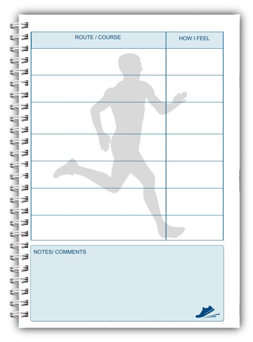 NEW A5 PERSONALISED RUNNING LOG BOOK DIARY 50 PAGES RUNNING MAN 02 - Image 3
