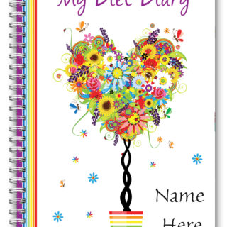 A5 Personalised Diet Diary -Flower Tree