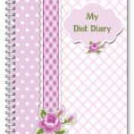 A5 Non Personalised Diet Diary - Purple Flowers