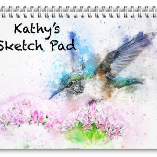 A5 PERSONALISED DRAWING PAD/A5 SKETCH BOOK/ DOODLE PAD/BIRD PAINT LANDSCAPE