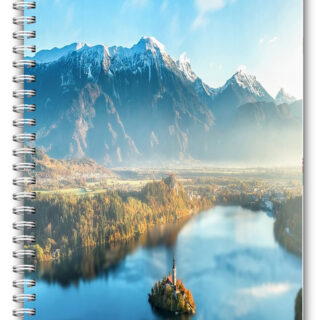 NEW A5 NATURE LAKE TREES NOTEBOOK STANDARD /50 LINED BLANK PAGES NOTE PAD 01