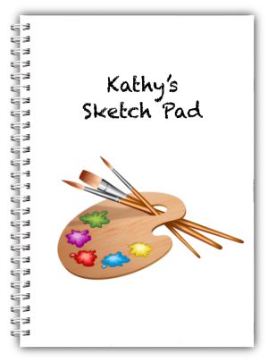 A5 Personalised Paint Pallet Sketch Pad Drawing Book