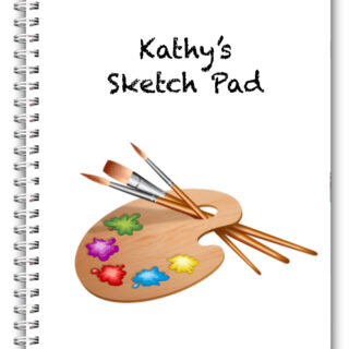 A5 PERSONALISED DRAWING PAD/A5 SKETCH BOOK/ DOODLE PAD PAINT PALETTE 01