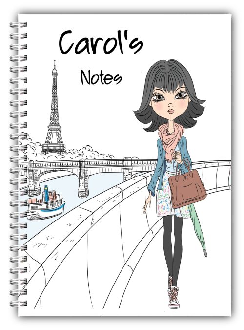 A5 Notebook Girl Paris Ebay