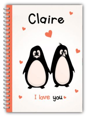 A5 PERSONALISED NOTEBOOKS/50 LINED PAGES/VALENTINE NOTE BOOK GIFT/LOVE 01