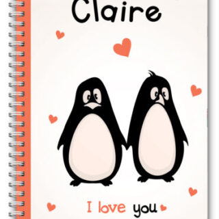 A5 PERSONALISED NOTEBOOKS/50 LINED PAGES/VALENTINE NOTE BOOK GIFT/LOVE 01