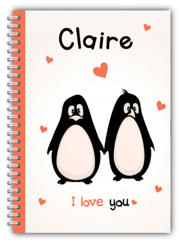 A5 PERSONALISED NOTEBOOKS/50 LINED PAGES/VALENTINE NOTE BOOK GIFT/LOVE 01