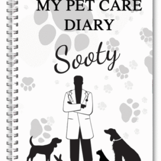 A5 PERSONALISED PET DIARY WITH OWN PHOTO/ PET PHOTO CARE DIARY/JOURNAL 50 LINED 03