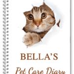 A5 PERSONALISED PET DIARY/ A5 PET NOTEBOOK RECORD BOOK/ PETS HEALTH CARE DIARY 02