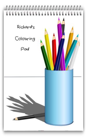 Ebay A4 Pencil Colouring Pad Personalised