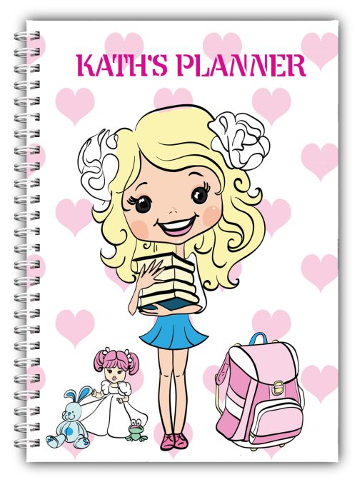 PERSONALISED KIDS DAILY PLANNER/MY FIRST PLANNER CHILDREN/A5 HOME SCHOOLING WORK KIDS 07