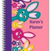 PERSONALISED KIDS DAILY PLANNER/MY FIRST PLANNER CHILDREN/A5 HOME SCHOOLING WORK RABBITS