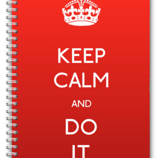 A5 NOTEBOOK /50 LINED PLAIN PAGES/KEEP CALM AND DO IT GIFT HER HIM RED NOTES