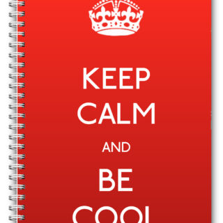 A5 NOTEBOOK /50 LINED PLAIN PAGES/KEEP CALM AND BE COOL GIFT HER HIM RED NOTES