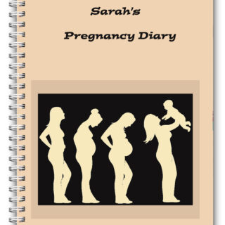 A5 Personalised Pregnancy Diary/Journal Beige Ladies