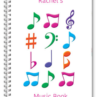 A5 NOTEBOOKS PERSONALISED/50 LINED PAGES / MUSIC NOTES BOOK PAD STUDENT GIFT 3