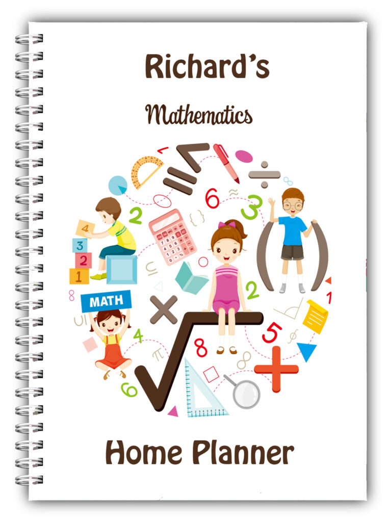 PERSONALISED KIDS DAILY PLANNER/MY FIRST PLANNER CHILDREN/A5 HOME SCHOOLING WORK 03