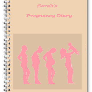 A5 Personalised Pregnancy Diary/Journal Pink The Stages