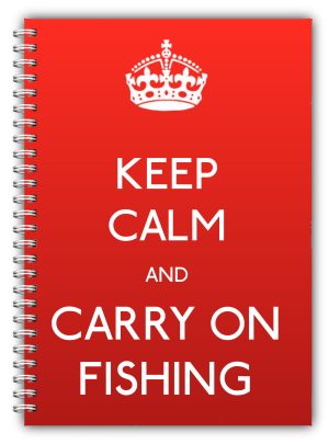 Ebay A5 Standard Keep Calm Carry On Fishing Red