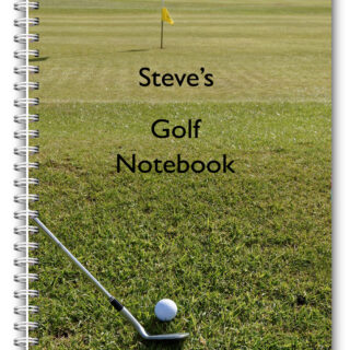 A5 PERSONALISED NAME GOLF NOTEBOOK JOTTER PAD NOTES LINED 50 PAGES FOR HIM 01
