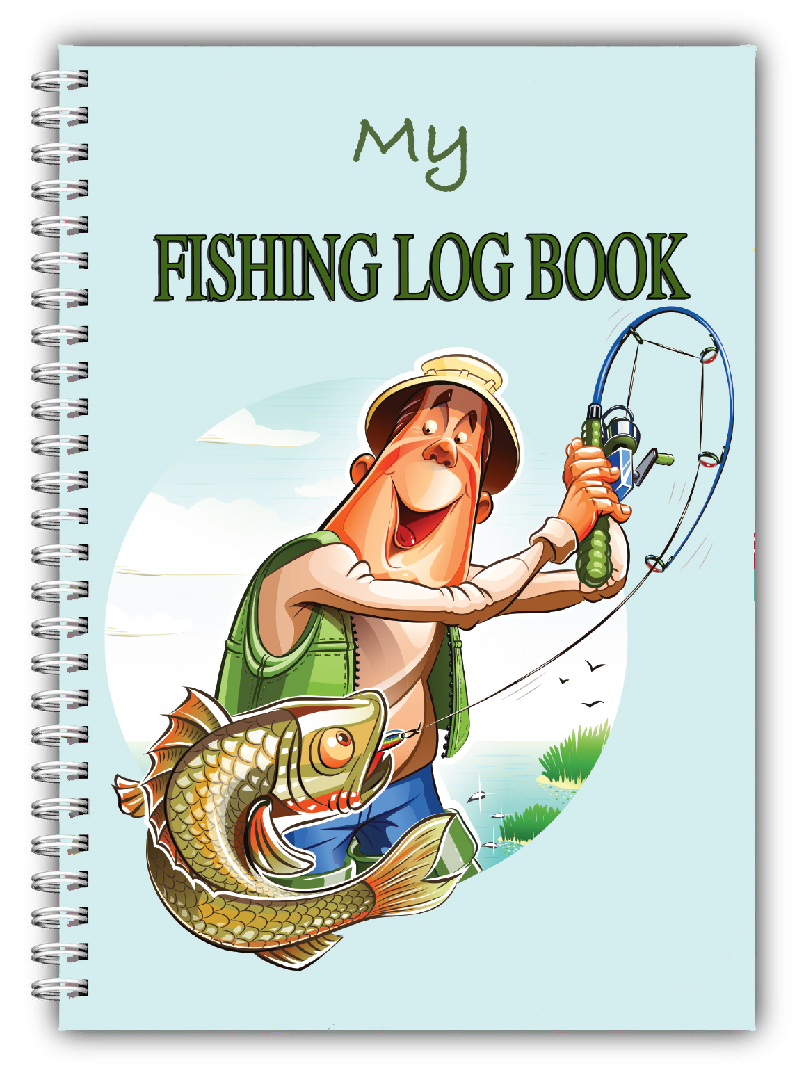 A5 WIRE BOUND DAILY FISHING LOG BOOK/DIARY/BIRTHDAY/DAD/FATHERS DAY GIFT