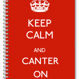 A5 KEEP CALM & CANTER ON NOTEBOOK/ HORSE PONY/50 LINED BLANK PAGES