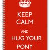A5 Keep Calm & Hug Your Pony Notebook