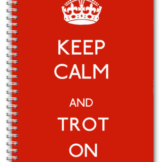 A5 KEEP CALM & TROT ON NOTEBOOK/ HORSE PONY/50 LINED BLANK PAGES