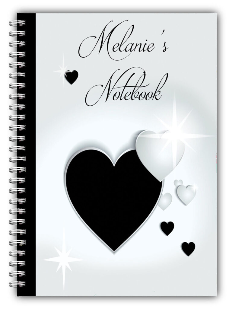 A5 PERSONALISED NOTEBOOKS/50 LINED PAGES/VALENTINE WIRE BOUND XMAS GIFT/LOVE 01