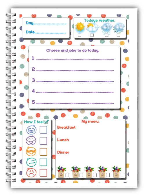 Personalised my first plannerKids daily planner school home schooling