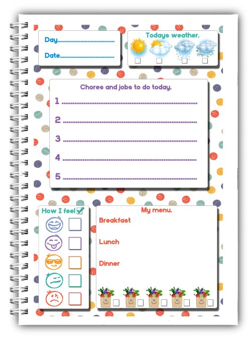 Baloo bear planner daily plannerKids daily planner school home schooling - Image 3