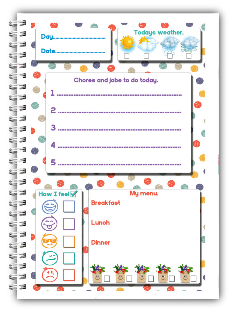 PERSONALISED KIDS DAILY PLANNER/MY FIRST PLANNER CHILDREN/A5 HOME SCHOOLING WORK L DOLL