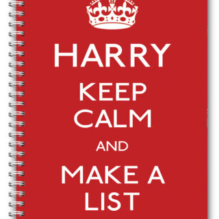 A5 NOTEBOOKS PERSONALISED/50 PAGES/KEEP CALM A5 NOTEBOOK/ GIFT MAKE A LIST RED