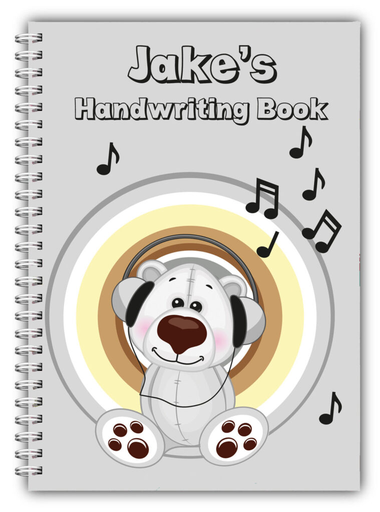 A5 PERSONALISED CHILDREN’S NOTEBOOKS/50 WRITE HAND WRITING PRACTICE PAPER/ 05