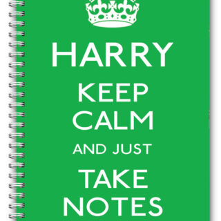 A5 NOTEBOOKS PERSONALISED/50 PAGES/KEEP CALM A5 NOTEBOOK/ GIFT TAKE NOTES GREEN