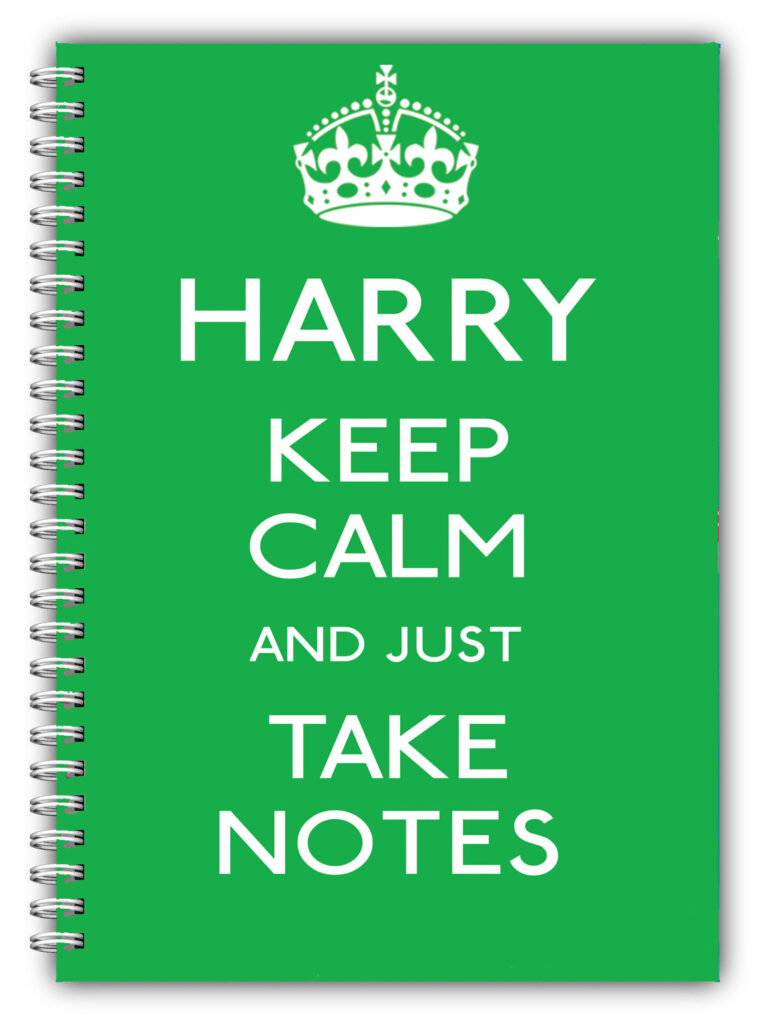 A5 NOTEBOOKS PERSONALISED/50 PAGES/KEEP CALM A5 NOTEBOOK/ GIFT TAKE NOTES GREEN